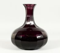 A LARGE WILLIAM YEOWARD AMETHYST CARAFFE 9ins high.