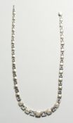 A SUPERB 18CT WHITE AND YELLOW GOLD DIAMOND SET NECKLACE