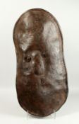 AN ANTIUE TRIBAL SHIELD 33ins long