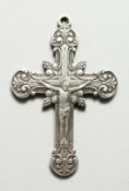 A RUSSIAN SILVER CRUCIFIX. 2.5ins