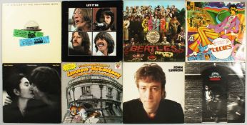 EIGHT BEETLES and JOHN LENNON LP'S, including Sergeant Pepper's Lonely Heart's Club Band, Let it Be,