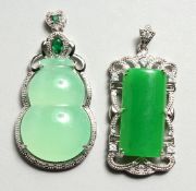 TWO GOOD JADE PENDANTS