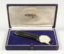 A GENTLEMAN'S LONGINES WRIST WATCH in an original box.
