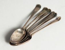 SIX GEORGIAN PICTURE BACK TEA SPOONS