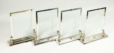 FOUR ART DECO GLASS FRAMES