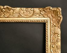 A 19th century carved wood frame, rebate size, 16
