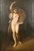 Arthur Dening (19th century) British, A classical female nude, oil on canvas, signed on stretcher