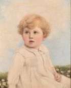 Sidney Smith (early 20th century) A half-length portrait of a young child, oil on canvas, signed,