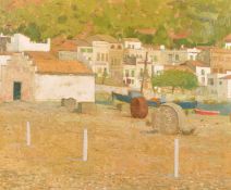 Erik John Smith (1914-1972) British, 'Campo Mares', A scene of fishing boats in a continental