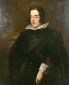 19th century school, A half-length portrait of a gentleman, oil on canvas, 42