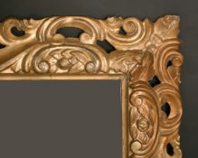 A fine quality 19th century carved wood frame, rebate size 30
