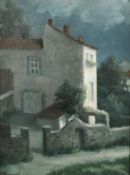 Raymond Tassoul (b. 1887) French, Continental buildings under moonlight, oil on canvas, signed,