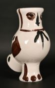 Pablo Picasso (1881-1973) Spanish, A Madoura Ceramic Owl Vase, Stamped 'Edition Picasso' and inscri
