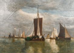 After Paul Jean Clays (1819-1900) British, A shipping scene, oil on canvas, 28