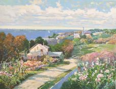 Ming Feng (b.1957) 'Seaside Vista', serigraph, signed and numbered 157/350 in pencil, 25