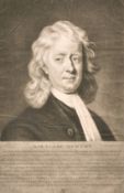 James Macardell, 'Sir Isaac Newton', Mezzotint, 10.5