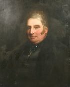 19th century English school, A bust length portrait of a gentleman, oil on canvas, 30