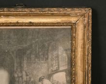 A pair of carved giltwood 18th century frames, rebate size 8.5