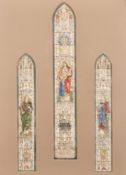 English School, circa 1934, A design for a stained-glass window, watercolour, inscribed 'In Loving