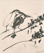 After Brett Whiteley (1931-1992) Australian, A print of two birds on a branch, 11.75