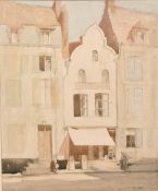 William Lee Hankey (1869-1952) British, 'The Old House, Hesdin', A French street scene, watercolour,