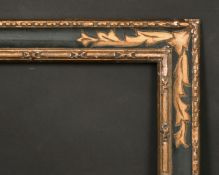 An early 20th century carved and painted frame, rebate size 13