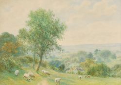 Roberto Angelo Kitterminster Marshall (1849-1926) British. 'Distant Southdowns from Warbleton,
