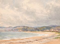 Wilfred Rene Wood, A coastal scene along with two others by the same hand, signed, all 9.5