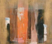 Late 20th century British, vertical abstract colours, oil on canvas board, signed and dated