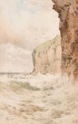 Arthur Suker (1857-1902) British. A Coastal Landscape, Watercolour, Signed with Monogram, 9.5
