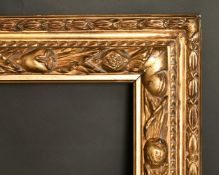 A 19th century carved gilt composition frame, wide rebate, 24