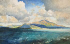 Richard Lannowe Hall (b.1951) British, Bree Isle, Kerry, mixed media on paper, signed with monogram,