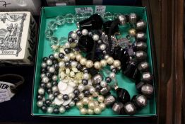 Chunky bead necklaces.