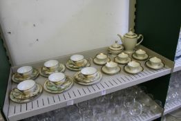 Japanese eggshell cups, saucers and plates together with a continental coffee service.
