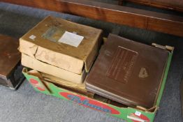 A quantity of gramophone records.