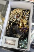 A good collection of costume jewellery to include necklaces etc.