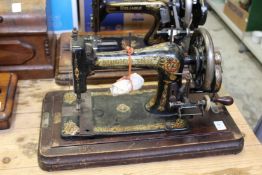 A Bradbury's Soeze sewing machine.