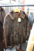 A ladies' fur coat.