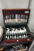 A good Butler bead pattern canteen of cutlery.