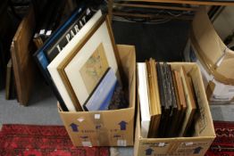 A large quantity of paintings and prints.
