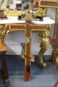 A large decorative gilded and painted Russian Orthodox Crucifix.