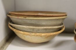 Four Chinese terracotta bowls.