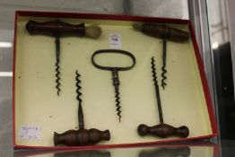 Five early corkscrews.