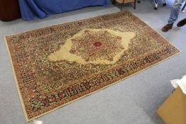 A machine made Persian style carpet.