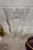 A very large Waterford cut glass pedestal vase designed by John Rocha.
