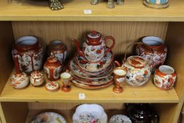 A quantity of Japanese Kutani china.