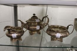 A good three piece silver tea service.
