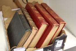 A small quantity of books.