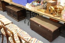 Two old pine trunks.