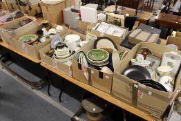 A large quantity of household china to include Port Meirion etc.